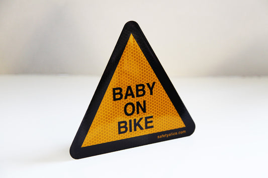 Baby On Bike child bike seat and cargo bike reflective sticker