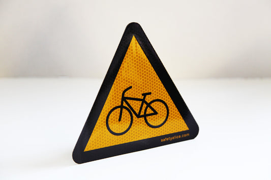 Bicycle sign child bike seat and cargo bike reflective sticker